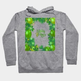 green clover balloon light st patriks day Hoodie